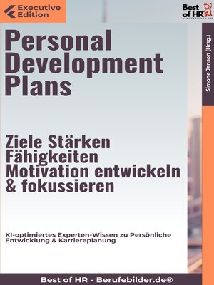 cover image of Personal Development Plans – Ziele, Stärken, Fähigkeiten, Motivation entwickeln & fokussieren